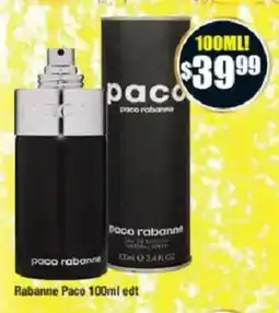 Chemist Warehouse Rabanne Paco 100ml edt offer