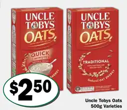 Friendly Grocer Uncle Tobys Oats 500g Varieties offer
