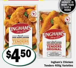 Friendly Grocer Ingham's Chicken Tenders 400g Varieties offer
