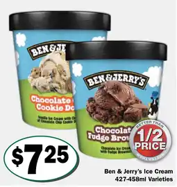 Friendly Grocer Ben & Jerry's Ice Cream Varieties offer