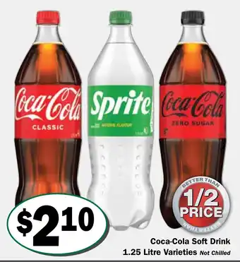 Coca-Cola Soft Drink 1.25 Litre Varieties