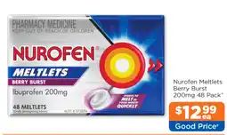 Good Price Pharmacy Nurofen Meltlets Berry Burst offer