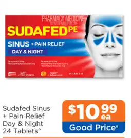 Good Price Pharmacy Sudafed Sinus + Pain Relief Day & Night offer