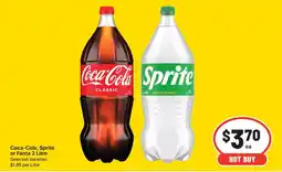 IGA Coca-Cola, Sprite or Fanta 2 Litre offer