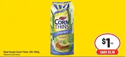 IGA Real Foods Corn Thins offer