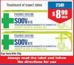 Chemist Warehouse Ego Soov Bite 25g offer
