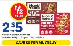 Ritchies Nice & Natural Chewy Bar Varieties offer