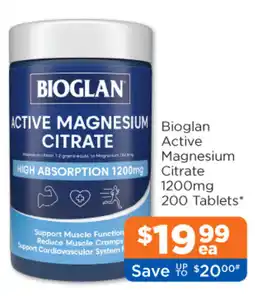 Good Price Pharmacy Bioglan Active Magnesium Citrate offer