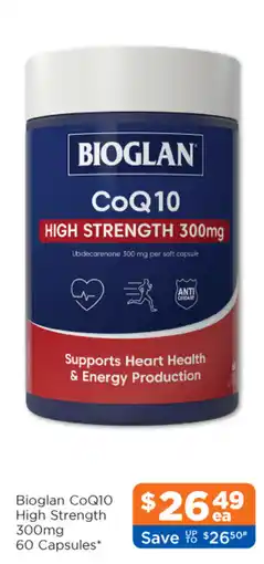 Good Price Pharmacy Bioglan CoQ10 High Strength 300mg offer