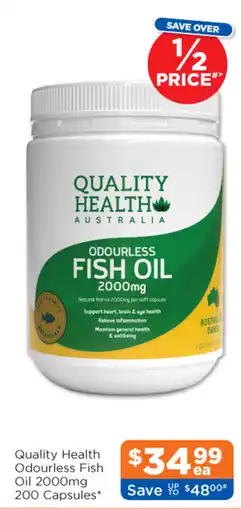 Good Price Pharmacy Quality Health Odourless Fish Oil 2000mg offer