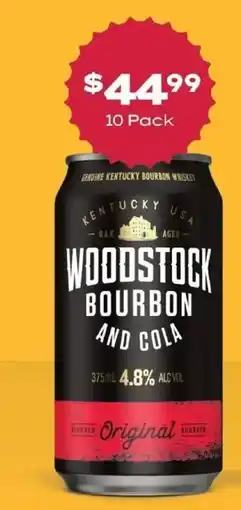 IGA Liquor Woodstock Bourbon and Cola offer