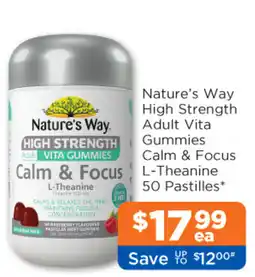 Good Price Pharmacy Nature's Way High Strength Adult Vita Gummies Calm & Focus offer