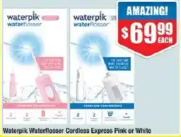 Chemist Warehouse Waterpik Waterflosser Cordless Express Pink or White offer