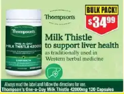 Chemist Warehouse Thompson's One-A-Day Milk Thistle 42000 offer