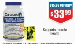 Chemist Warehouse Caruso's Creatine + L-Theanine + Magnesium Glycinate Powder offer