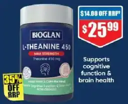 Chemist Warehouse Bioglan L-Theanine 450 offer