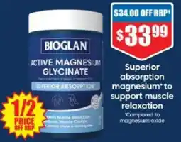 Chemist Warehouse Bioglan Active Magnesium Glycinate offer