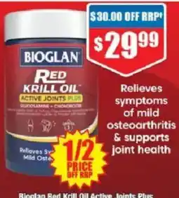 Chemist Warehouse Bioglan Red Krill Oil Active Joints Plus offer