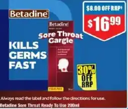 Chemist Warehouse Betadine Sore Throat Gargle offer
