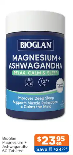 Good Price Pharmacy Bioglan Magnesium + Ashwagandha offer