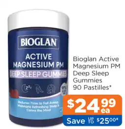 Good Price Pharmacy Bioglan Active Magnesium PM Deep Sleep Gummies offer