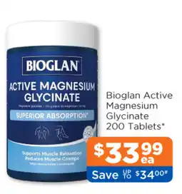 Good Price Pharmacy Bioglan Active Magnesium Glycinate offer