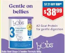 Chemist Warehouse Bubs Goat Stage 3 Toddler Formula offer
