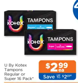 Good Price Pharmacy U By Kotex Tampons offer