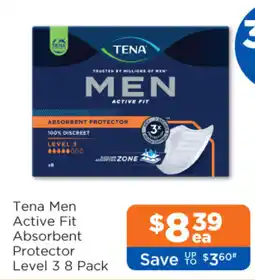 Good Price Pharmacy Tena Men Active Fit Absorbent Protector Level 3 offer
