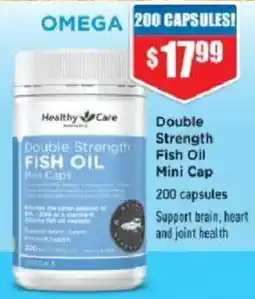 Chemist Warehouse Healthy Care Double Strength Fish Oil Mini Caps offer