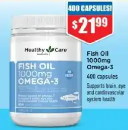 Chemist Warehouse Healthy Care Fish Oil 1000mg Omega-3 offer