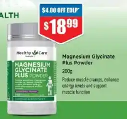 Chemist Warehouse Healthy Care Magnesium Glycinate Plus Powder offer