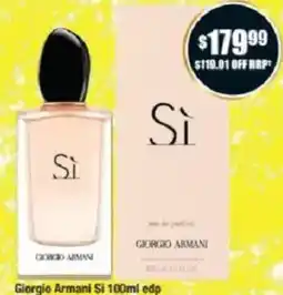 Chemist Warehouse Giorgio Armani Si 100ml edp offer