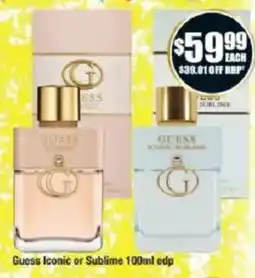 Chemist Warehouse Guess Iconic or Sublime 100ml edp offer
