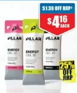 Chemist Warehouse Pillar Energy Gel 30 offer