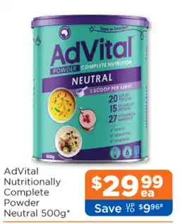 Good Price Pharmacy AdVital Nutritionally Complete Powder Neutral offer