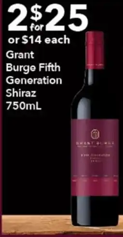 Ritchies Grant Burge Fifth Generation Shiraz offer