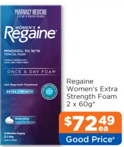 Good Price Pharmacy Regaine Women's Extra Strength Foam offer