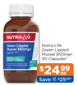 Good Price Pharmacy Nutra-Life Green Lipped Mussel 850mg+ offer