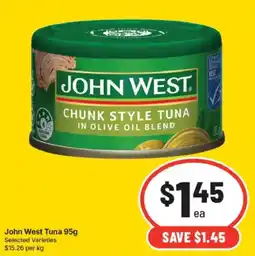 IGA John West Chunk Style Tuna offer