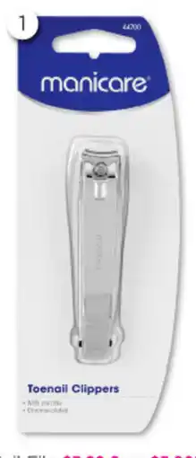 Good Price Pharmacy Manicare Toe Nail Clippers With Nail File offer