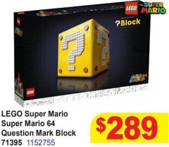 Mr Toys Lego Super Mario Super Mario 64 Question Mark Block 71395 offer