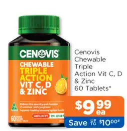 Good Price Pharmacy Cenovis Chewable Triple Action Vit C, D & Zinc offer