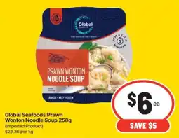 IGA Global Seafoods Prawn Wonton Noodle Soup offer