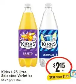 IGA Kirks 1.25 Litre Selected Varieties offer