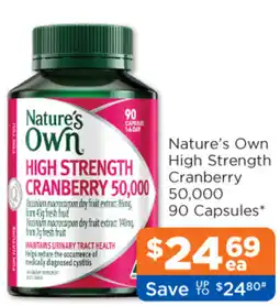 Good Price Pharmacy Nature's Own High Strength Cranberry 50,000 offer