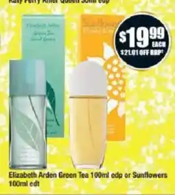 Chemist Warehouse Elizabeth Arden Green Tea 100ml edt or Sunflowers 100ml edt offer