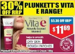 Chemist Warehouse Plunkett's Vita E Natural Vitamin E Cream offer