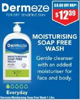 Chemist Warehouse Dermeze Moisturising Soap Free Wash offer
