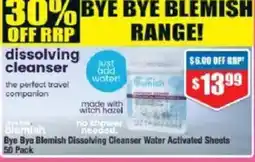 Chemist Warehouse Bye Bye Blemish Dissolving Cleanser Water Activated Sheets offer